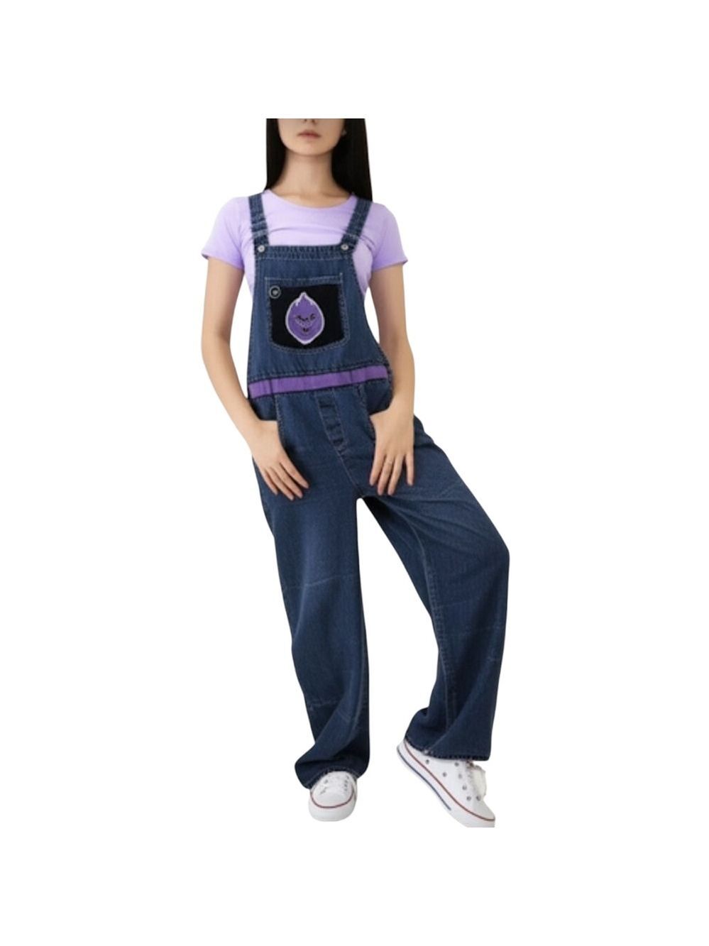 NEUW Denim Raw Hem Overalls – Size 8R Hand Painted
